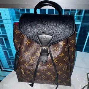 Louis Vuitton Classic Monogram Backpack in Brown and Black